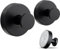 VEHHE Suction Hooks 2pcs, Metal Suction Cup Hooks Without Drilling, Bathroom Self-Adhesive Hook Waterproof and Rustproof, Heavy Duty Hook for Towels Washcloths(Black)