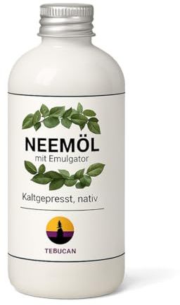 250 ml Premium Neemöl mit Emulgator von Tebucan - Natürliches Neemöl für Pflanzen - Effektive Pflanzenpflege für Garten- & Zimmerpflanzen