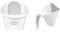 Shnuggle Newborn Baby Bath and Washy Rinsing Jug Bundle | The Perfect Baby Bath Partnership | Newborn Support and Rinse jug | White/Grey
