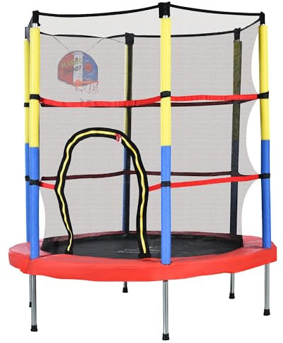 Kinder Trampolin mit Sicherheitsnetz 140CM,Gartentrampolin für Indoor und Outdoor, Kindertrampolin für Geburtstag, Weihnachten, Trampolin für Kinder ab 3 Jahre