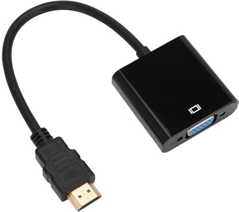 Jrudjsnhhty To VGA Male To VGA RGB Female Video Converter Adapter Male to Female Cable 1080P For PC Male-Female Adapter Converter(Black)