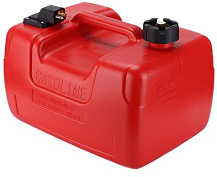 MasYosh Marine-Außenbord-Kraftstofftank 12 L, Tragbarer, Leichter Kraftstofftank aus Rotem Kunststoff mit Benutzerfreundlichem Griffdesign, für Ersatz-Außenbordmotormodelle