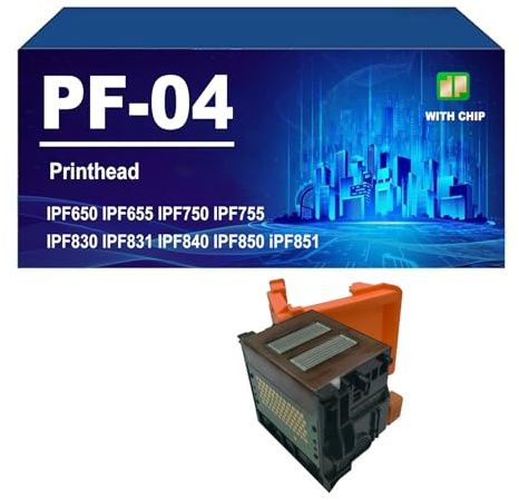 PF-04 Druckkopf Kompatibel Für Canon IPF650 IPF655 IPF670 671 680 681 IPF685 686 IPF750 IPF755 760 765 IPF770 IPF771 780 781 785 786 830 831 840 841 850 851 Druckern,PF 04-1 Pack