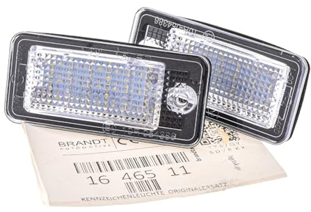 BRANDT AUTOMOTIVE Kennzeichenleuchten LED kompatibel mit Audi RS6 S6 A6 C6 allroad 4FH 06-11 A6 RS6 S6 C6 Avant 4F5 04-11 A6 C6 Limousine 4F2 04-11 A8 S8 D3 02-10 Q7 4L 06-15