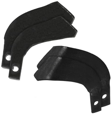 IMJ-Global Set di 2+2 Lame coltelli zappette Sinistre e Destre per motocoltivatore 148x42mm, Spessore 5,5mm, Foro Ø10mm