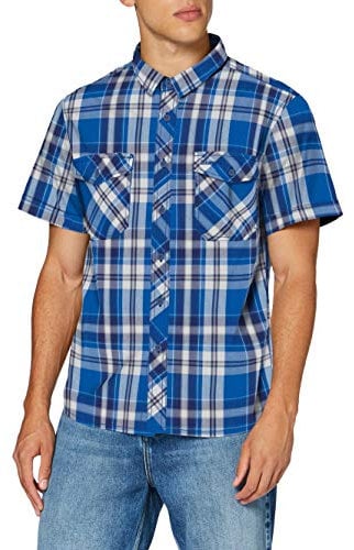 Brandit Roadstar Shirt Homme Chemise, Bleu/Blanc, XXL