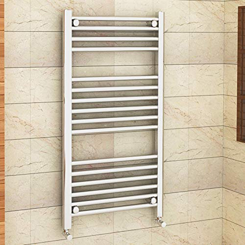 1000 x 400mm (H x W) Bathroom Central Heating Straight Ladder Towel Rail Radiator - Chrome Finish