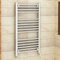 1000 x 400mm (H x W) Bathroom Central Heating Straight Ladder Towel Rail Radiator - Chrome Finish