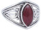 Ring 925 Silber Granat roter Stein Edelstein echt Silber Damen Sterling Silber Geschenk (MRG-070-02-(48))