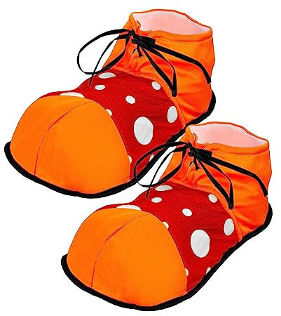Horror-Shop Riesige Clown Schuhe mit Punkten - Kostümzubehör für Karneval