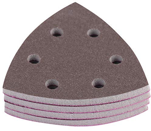 4pcs 6 Holes Sanding Sheets Sander Pads Triangle Sponge Sandpaper Sheets Disc Sanding Paper Polishing Tools(300-400#)