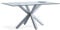 Adec Group, Cross, Mesa Fija de Cristal, Mesa de Comedor o Salón, Acabado en Cristal y Blanco, Medidas: 160 cm (Largo) x 90 cm (Ancho) 75 cm (Alto)