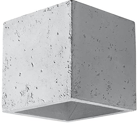 Licht-Erlebnisse Graue Wandleuchte eckig Beton Up Down wohnlich G9 BRUCCIA Wohnzimmer Flur Wandlampe Betonlampe