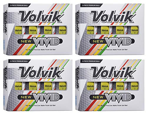 Volvik Golfbälle in mattem Finish, 4 Dutzend (48 Bälle), Gelb