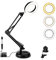 6W LED Desk Lamp, Clamp on Swing Arm Table Lamp, Dimmable Desk Light, 3000-6000K, Eye-Caring Led Clip Lights, Black Adjustable Swivel Arm Lamp Craft Light for Working, Studying, Office, Studio