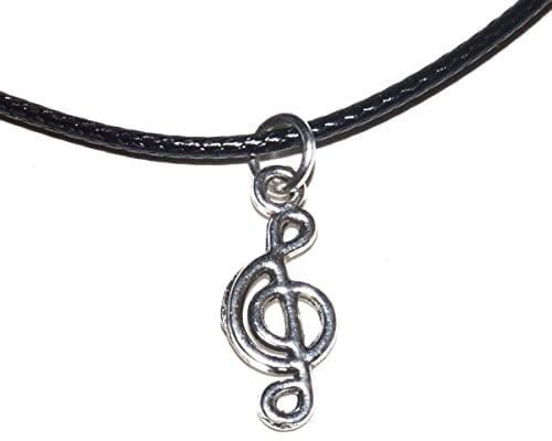 Lifestyle Schmuck Notenschlüssel/Note Anhänger mit Kette 42cm + 5cm