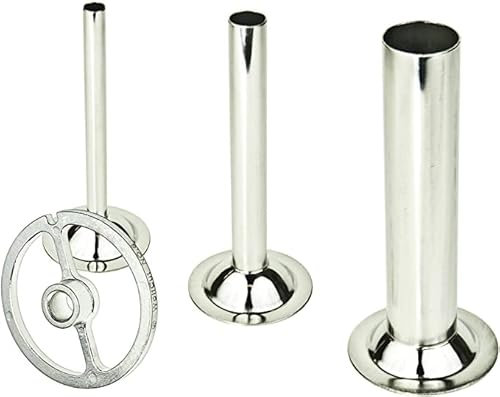 Wurstfüller - Set (Füllrohr Set + eine Führungsscheibe), Inox, kompatibel mit Fleischwolf MUM6 MUM7