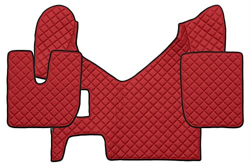F-CORE Tappetini copricofani camion compatibile per IVECO STRALIS HI-WAY 01.13-12.16 MANUAL ROSSO