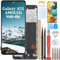 YHX-OU 6.5'' Nero+Telaio AMOLED Display per Samsung Galaxy A51 4G SM-A515F LCD Schermo Touch Screen Digitizer Assemblea E Strumenti di Installazione + Vetro temperato(Fingerprint Unlocking Supported)