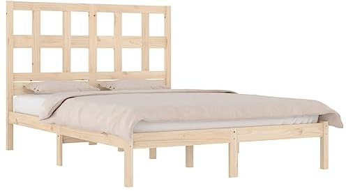 vidaXL Massivholzbett Doppelbett Bett Bettgestell Holzbett Bettrahmen Lattenrost Schlafzimmermöbel Schlafzimmerbett Kiefer 160x200cm