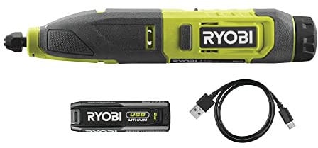 RYOBI RPC4-120G 4V Cordless Power Carver Tool (1 x 4V 2.0Ah), Hyper Green