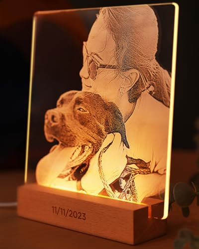 Panorama Lámpara Personalizada con Foto 18x18 cm - Comunion Regalo Boda - Mesita de Noche - Regalos Originales - Cuadro Personalizado Luminoso