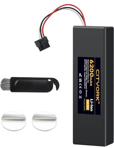 CITYORK 14.8V 6200mAh Litio Batería de Repuesto para Cecotec Conga 3290 3390 3490 3590 3690 3790 3890 Bateria, para Xiaomi Viomi-V3, V2, Bateria Alta Capacidad Larga duración, facilitar el reemplazo