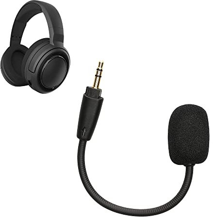 kwmobile Microfono Ricambio Cuffie Gaming Compatibile con Corsair HS35 / HS45 Cuffie - Jack 3,5mm - Cavo 10 cm - nero