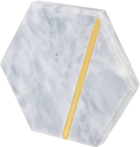 Posavasos, Piedra de mármol, Piedra Absorbente, portavasos, hexágono, Resistente al Calor, Taza de café, Mantel, Mesa, Mantel, Bebida, Piedra (Color: Gris Claro)