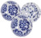 Artibetter Ceramics 3pcs Porcelain Sphere Balls - Blue and White Centerpiece Balls - Chinese Floating Ceramic Orbs Spheres for Bowl Vase Basket Dish Fish Tank - 6x6cm