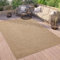 Paco Home Outdoor Teppich Wetterfest Balkon Küche Wohnzimmer Orientalisches Muster Vintage Optik Einfarbig 3D Modern, Grösse:120x160 cm, Farbe:Beige 3