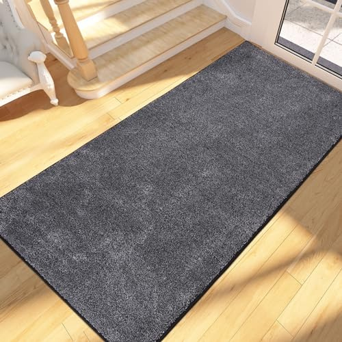 FCSDETAIL Läufer Teppich 80 x 178 cm, Schmutzfangmatte Innen, Fußmatte | Maschinenwaschbare, Sauberlaufmatte, rutschfeste Fussmatte für Hund, Eingang, Haustür, Flur, Küchen