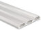 Lot de 3 goulottes Autocollantes rectangulaires de 1 m pour 2 câbles, à Peindre, en PVC, pour Mur, Plafond ou Sol, Blanc