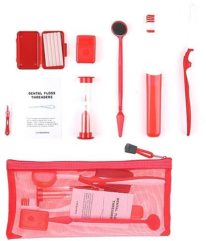 8 Unids/Set Cuidado De Limpieza Bucal Kits De Ortodoncia Herramienta De Blanqueamiento Traje Portátil para Exteriores Cepillo Interdental Cuidado Bucal