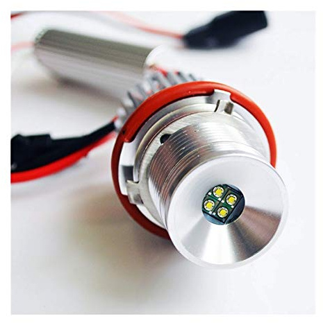 ZSXPBZL Angel Eyes, Angel Eye LED Marker 2 * 20W 40W Auto Angel Eyes Weiß Blau Gelb für E39 E65 E87 E53 E63 E64 E60 E61 (Farbe: Weiß)