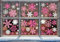 Whaline Glitzernde Schneeflocke, Winter-Fensteraufkleber, rosa-weiß, Schneeflocke, Weihnachts-Fensteraufkleber, wiederverwendbar, Fensterdekoration für Weihnachten, Frozen, Party, Zuhause, Schule
