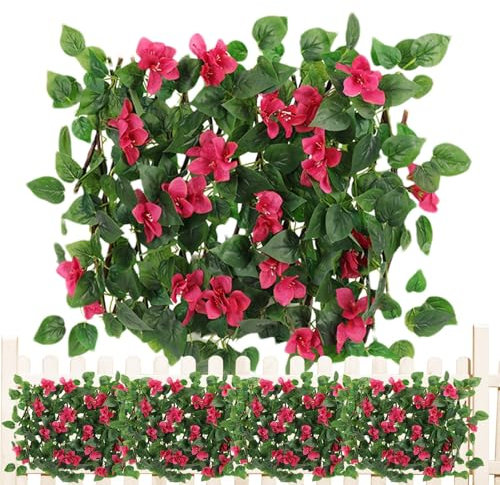 Erweiterbarer Sichtschutzzaun – Zaun-Sichtschutz, dehnbar, Kunsttrompete, wasserdicht, dekorativer künstlicher Sichtschutzzaun für Hinterhof, Hof, Terrasse, Balkon