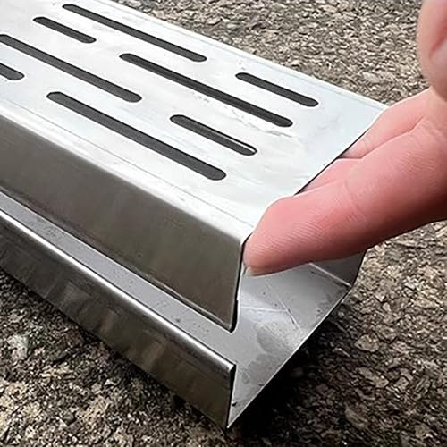 WDJBPSH Channel Drainage Trench Kit, 1.2/1.5/2/ 3 Inch Wide Floor Trough Guttering for Patio Sidewalk Shed Drainage, Rainwater Strainer Channel Drain with Grill(15x8x100cm/5.9x3.1x39.3in)