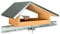 GARTENETAGE Balkon-Futterstelle aus wetterfestem Naturholz, Metalldach, einfache Montage, robuste Befestigung – Ideales Vogelhaus für den Balkon, modernes Design, exklusiv