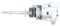 Serrure Porte Arrière pour VW pour Touran pour Caddy 2003 2004 2005 2006 2007 2008 2009 2010 2011 2012 2013 2014 2015 Barillet Serrure Porte avec Clé Voiture 1T0837168A Loquet Porte Voiture