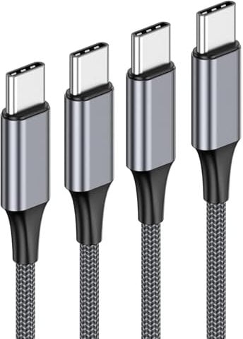 100W USB C to USB C Charger Cable, 2Pack 6ft Long Fast Type C Charger Cable Compatible for iPhone 16/15 Pro Max, Samsung S24 S23, Huawei P30, Pixel, MacBook, IPad Pro/Air, and More