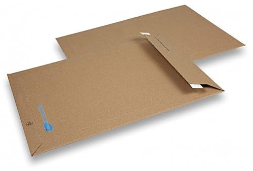 SIMPLETEK - 100 x E-Commerce-Versandtaschen E4, 305 x 415 mm, selbstklebend, leicht zu öffnen, umweltfreundlich, recycelt, fester Karton (100 Stück)