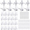 30 PCS Clip per Specchio, Clip a specchio in vetro trasparente, clip per specchio senza cornice, Supporto Vetro Clip per Specchio da Bagno, Per fissaggio di porte e specchi in vetro di spessore 4 mm