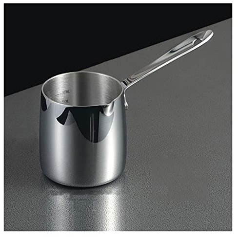 NEBE Bricco Latte Pitcher Milk Brocca in Acciaio Inox di caffè e tè Cucina Barca sugo Latte scaldatore e Vino Adatto for la casa Regalo Ristorante 400ml Salsiera