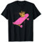 Pinkes Skateboard und cooles Kronen-Outfit T-Shirt