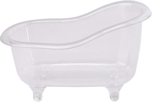 Dwang Clear Mini Bathtub Sundries Storage Box Jewelry Storage Box Makeup Organizer Container Desktop Storage, Home Drawer Organizers