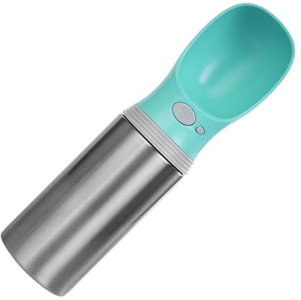 Dog Bottle - 400ml Stainless Steel Pet Water Bottles for Dogs | Spill Proof Container Stainless Steel Dispenser for Road Car Summer Trip Beach Camping Outdoor Travel Walking