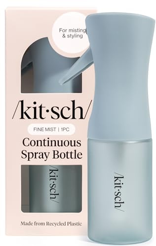 Kitsch Fine Mist Spray Bottle for Hair 150 ml - Haze Blue | Water Mister & Water Spray Bottle, Recycled Hair Spray Bottles for Cleaning, Styling, Plants & More