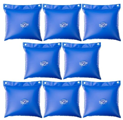 PAMINGONO 8 Stück Winterfestmachungs Poolhängetaschen aus PVC Strapazierfähiges Zubehör für Aufstellpools mit Ösen zur Einfachen Befestigung Vielseitig für Poolabdeckungen und Zubehör