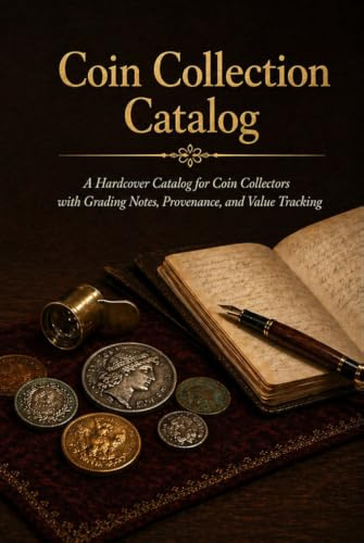 Coin Collection Catalog: A Hardcover Catalog for Coin Collectors with Grading Notes, Provenance, and Value Tracking